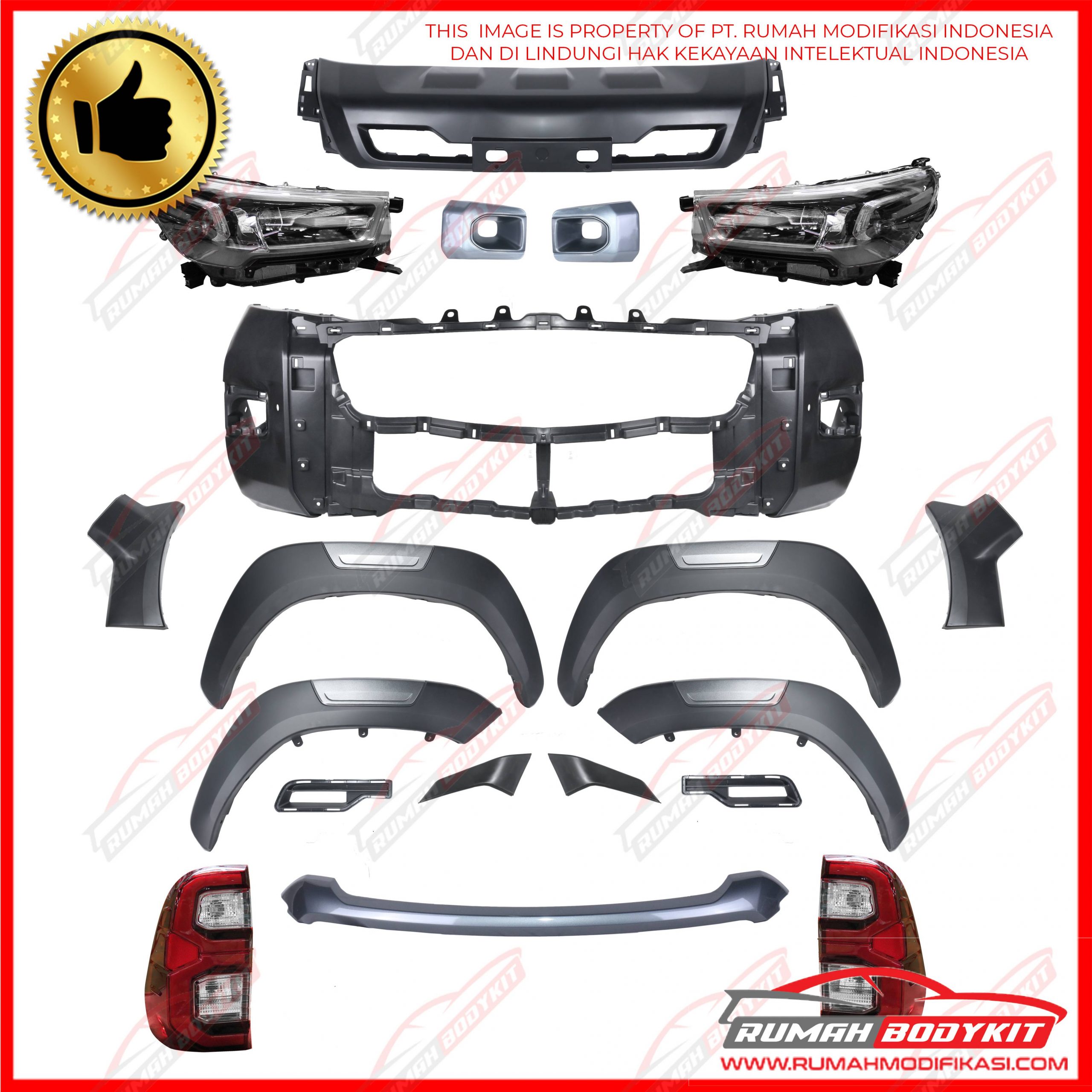 BODY KIT TOYOTA HILUX UPGRADE FACELIFT ROCCO 2020