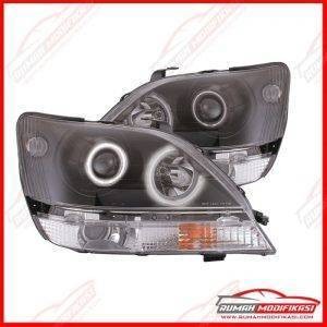 HEAD LAMP - TOYOTA HARRIER 1999-2003 - EAGLEEYES - ANGEL EYES - BLACK