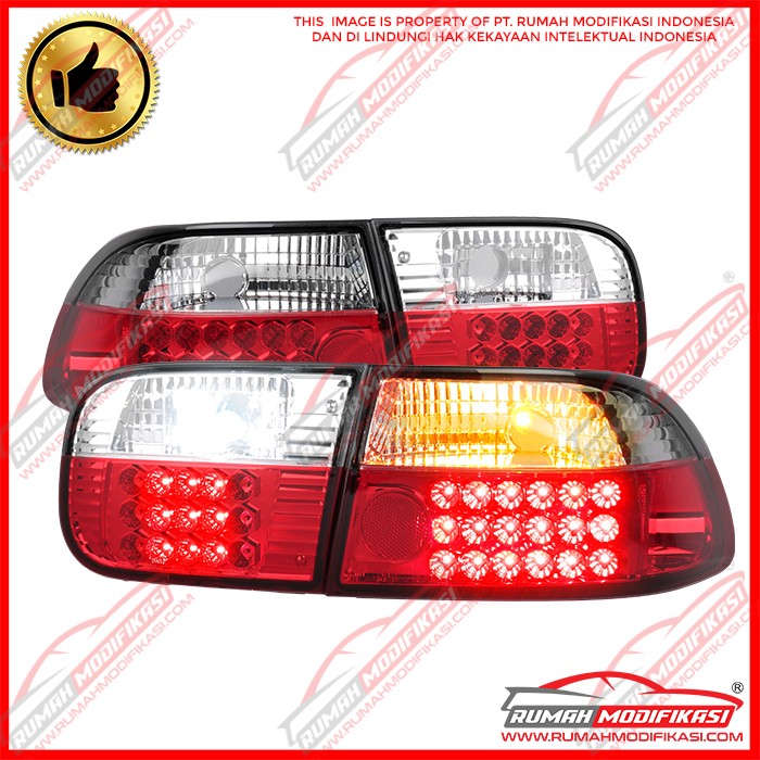 STOP LAMP - HONDA CIVIC ESTILO 1992-1995 - RED CLEAR - LED - SONAR