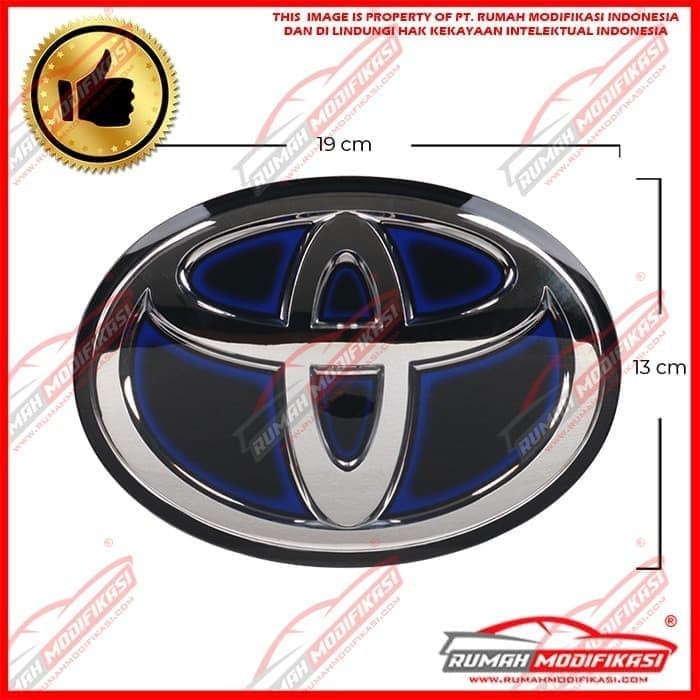 EMBLEM TOYOTA HYBRID BLUE – 19 CM