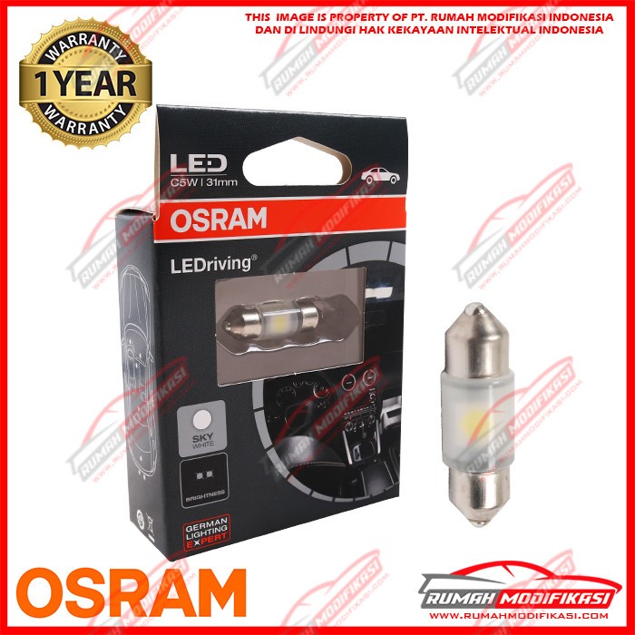 OSRAM - CABIN LAMP - LAMPU KABIN - FEST 31 MM - LED - SKY WHITE