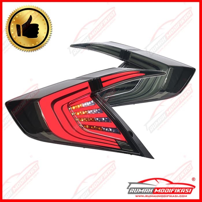 STOP LAMP - HONDA CIVIC 2016-2018 SEDAN - ALL SMOKE - LIGHT BAR - LED