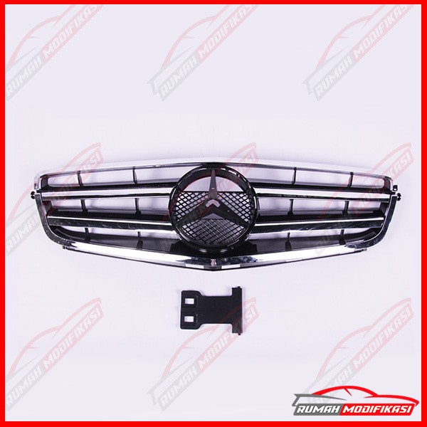 GRILL - BENZ W204 C-CLASS 2007-2014 - AMG TYPE - BLACK CHROME