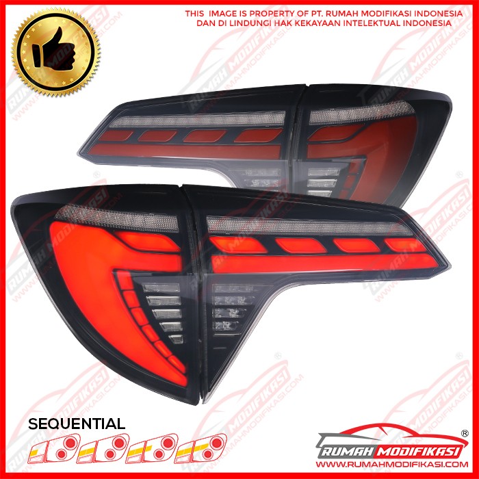 STOPLAMP - HONDA HRV 2015-ON - RED BAR - LED - SEQUENTIAL - SMOKE