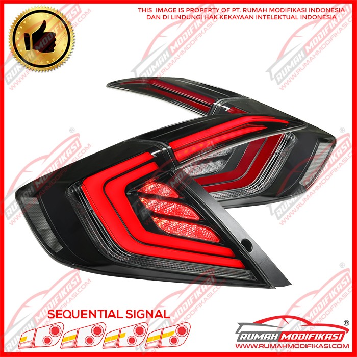 STOP LAMP - HONDA CIVIC 2016-2018 SEDAN - CEREMONY - RED SMOKE