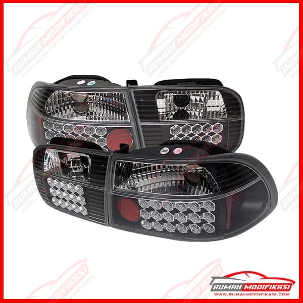 STOP LAMP - HONDA CIVIC ESTILO 1992-1995 - LED - ALL BLACK - SONAR