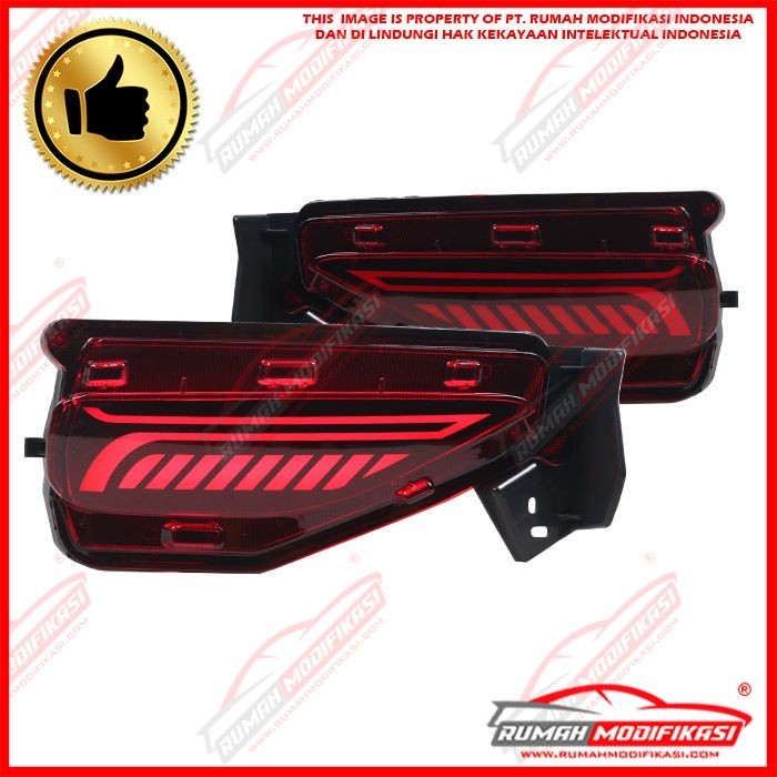 BUMPER LAMP - TOYOTA FORTUNER 2015-ON - RED - LIGHT BAR - SEQUENTIAL