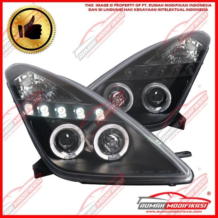 HEADLAMP TOYOTA CELICA 1996-2007 - LED - PROJECTOR - HALO RIM