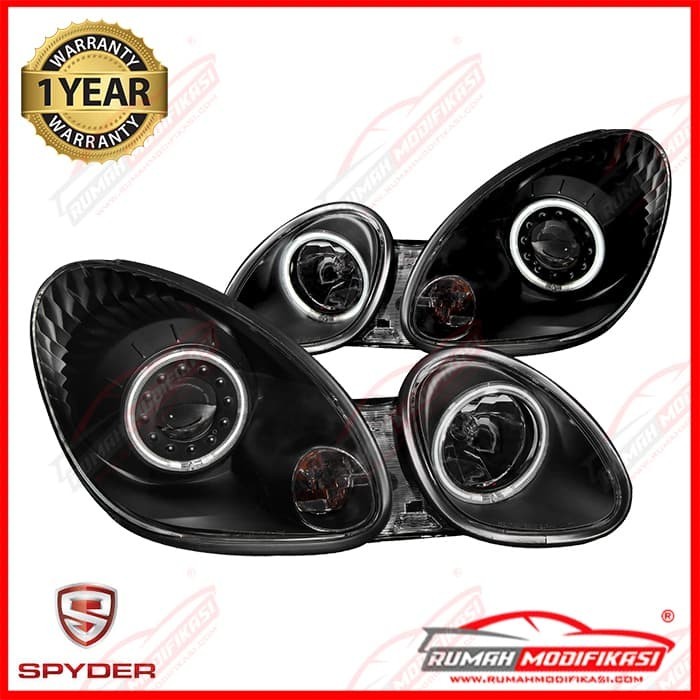 HEAD LAMP - LEXUS GS300 1998-2005 - EAGLEEYES - ANGEL EYES - BLACK