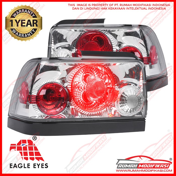STOP LAMP - TOYOTA GREAT COROLLA 1993-1997 - CRYSTAL - CHROME - RED