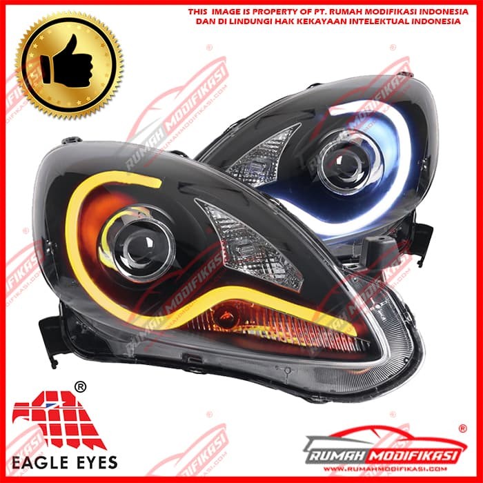 HEAD LAMP - HONDA BRIO 2012-2016 - PROJECTOR - LIGHT BAR - SEQUENTIAL