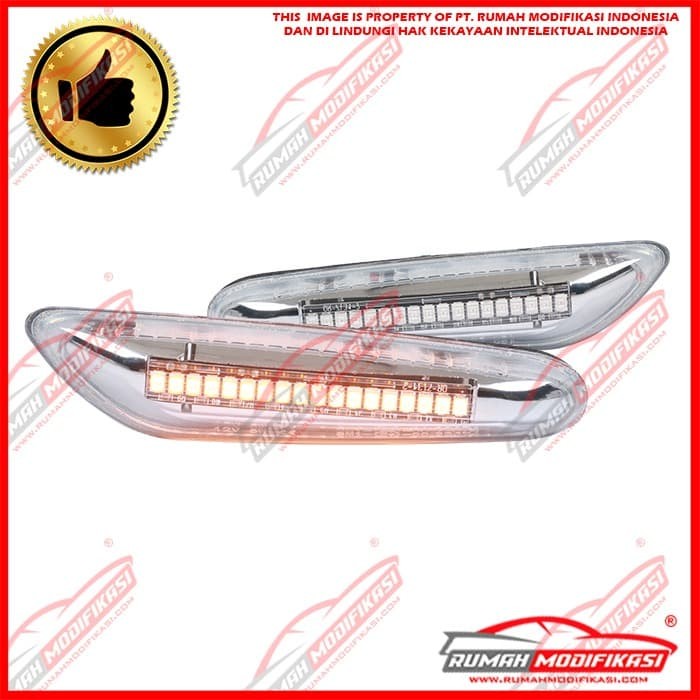 SIDE LAMP - BMW E81 2004-2013 - CHROME - LED - SEQUENTIAL - RUNNING