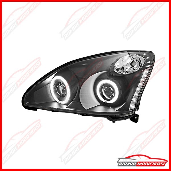 HEAD LAMP - TOYOTA HARRIER 2004-2013 - EAGLEEYES - ANGEL EYES + LED