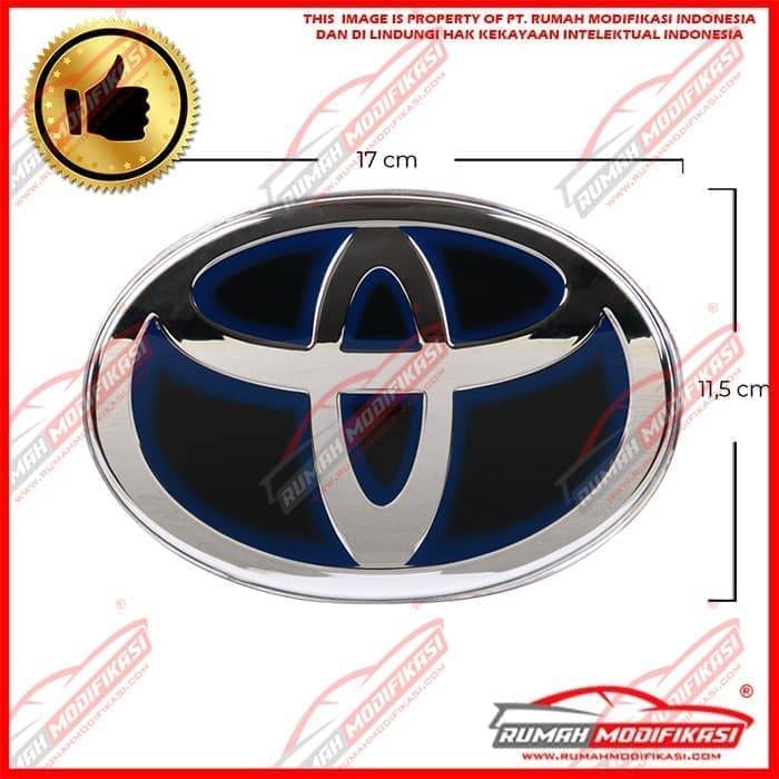 EMBLEM - LOGO - TOYOTA HYBRID BLUE - 17 CM