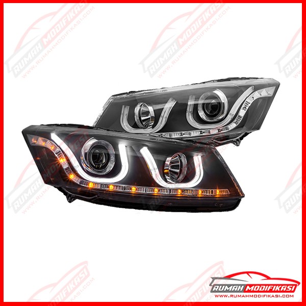 HEAD LAMP - HONDA ACCORD 2008-2013 - EAGLEEYES - DOUBLE U RIM