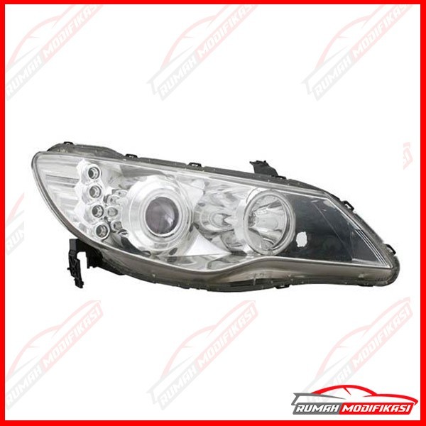HEAD LAMP CIVIC FD1 2006 - 2011 - ANGEL EYES - LED - CHROME