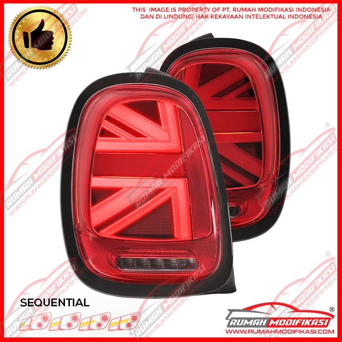 STOPLAMP - MINI COOPER F55 - F56 2014-UP - LED - LIGHT BAR - BLACK-RED