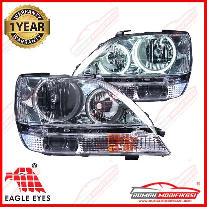 HEAD LAMP - TOYOTA HARRIER 1999-2003 - EAGLE EYES - ANGELEYES - CHROME