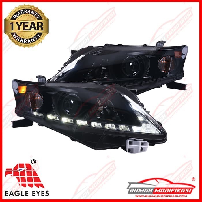 HEAD LAMP - LEXUS RX350 2010-2012 - EAGLEEYES - ANGEL EYES - BLACK