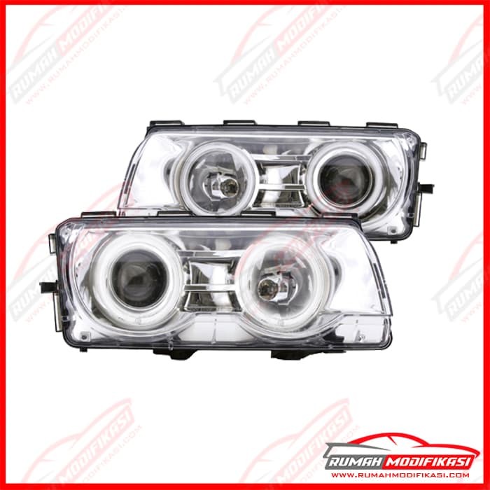HEADLAMP - BMW E38 1999-2002 - EAGLEEYES - ANGEL EYES - CHROME