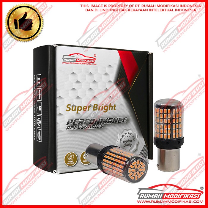 RM - SUPER BRIGHT LED - PY21W - 12V - LAMPU SEIN - LED - YELLOW