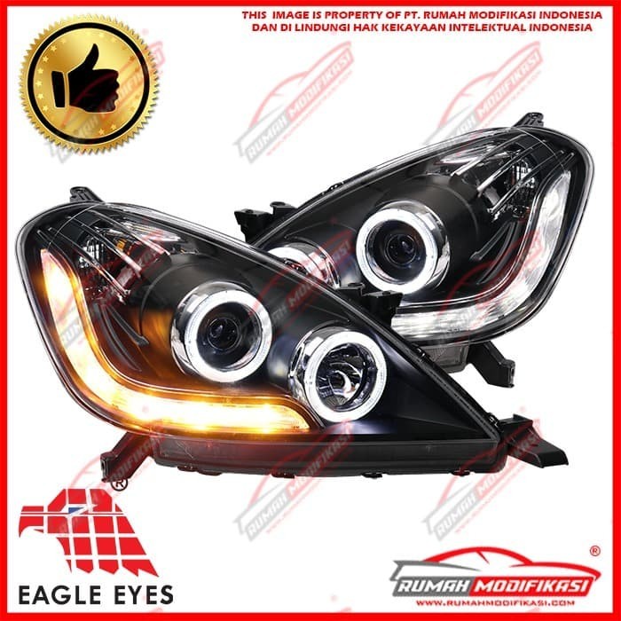 HEAD LAMP - TOYOTA INNOVA 2004 - 2010 - ANGEL EYES - LED - SEQUENTIAL
