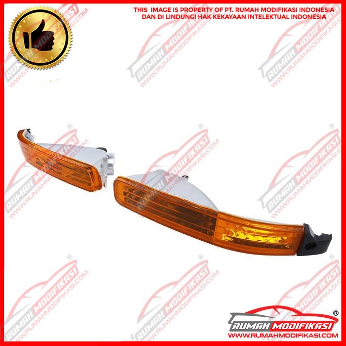 FRONT BUMPER LAMP - HONDA ACCORD MAESTRO 1992-1993 CRYSTAL - AMBER
