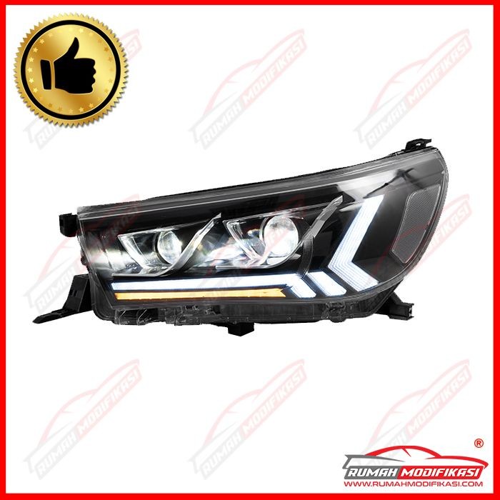 HEAD LAMP - TOYOTA HILUX REVO 2015-2018 - PROJECTOR - SEQUENTIAL BLACK