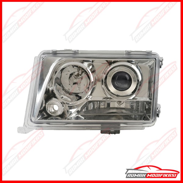 HEAD LAMP - W124 E-CLASS 1986-1993 - EAGLEEYES - PROJECTOR - CHROME