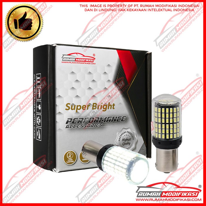 RM - SUPER BRIGHT LED - P21W - 12V - LAMPU MUNDUR - WHITE - LED