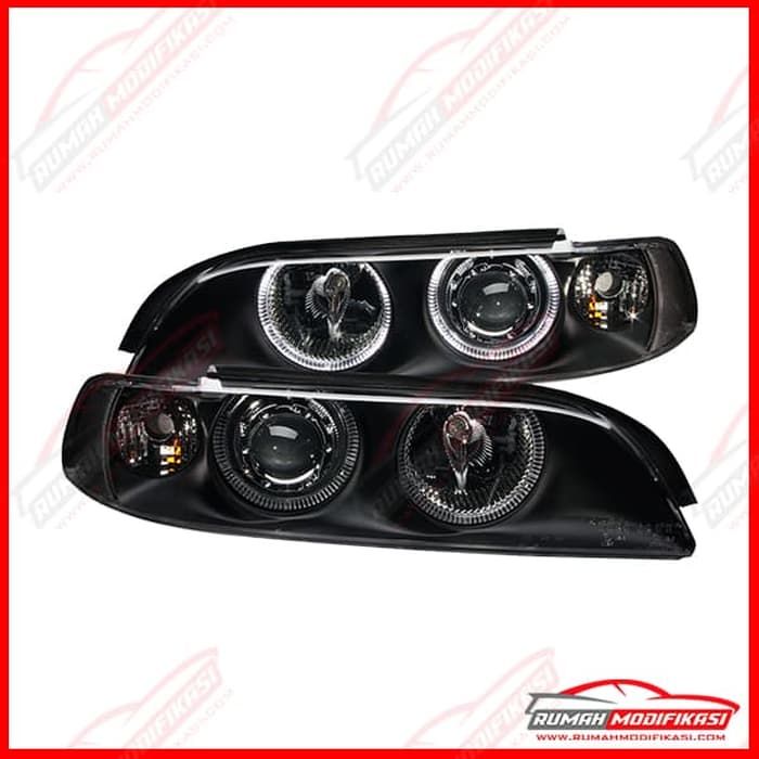HEADLAMP - BMW E39 1996-2003 - ANGEL EYES - PROJECTOR - BLACK