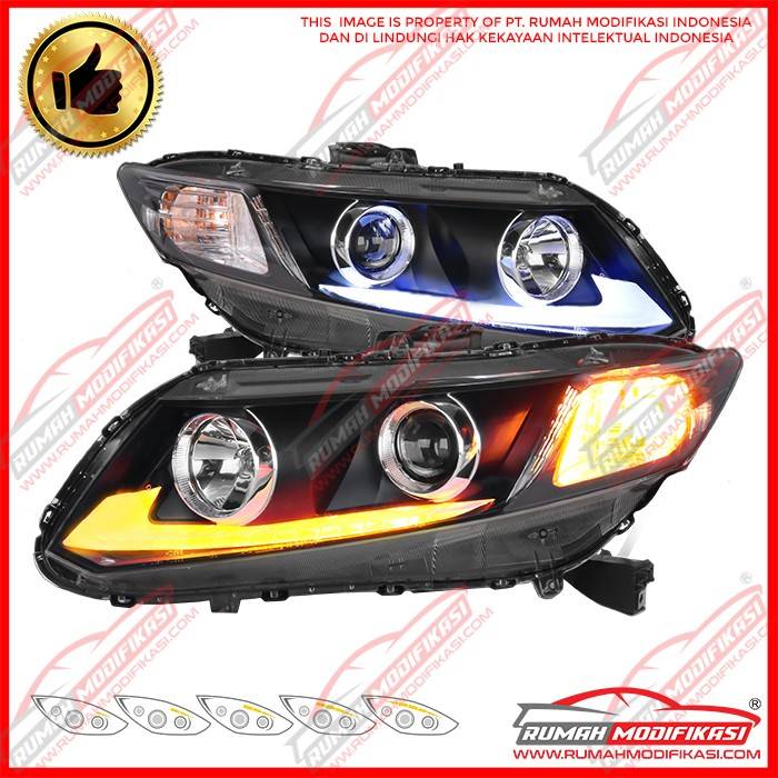 HEAD LAMP - HONDA CIVIC FB 2012-2015 - EAGLEEYES - LIGHT BAR - SEQUENTIAL
