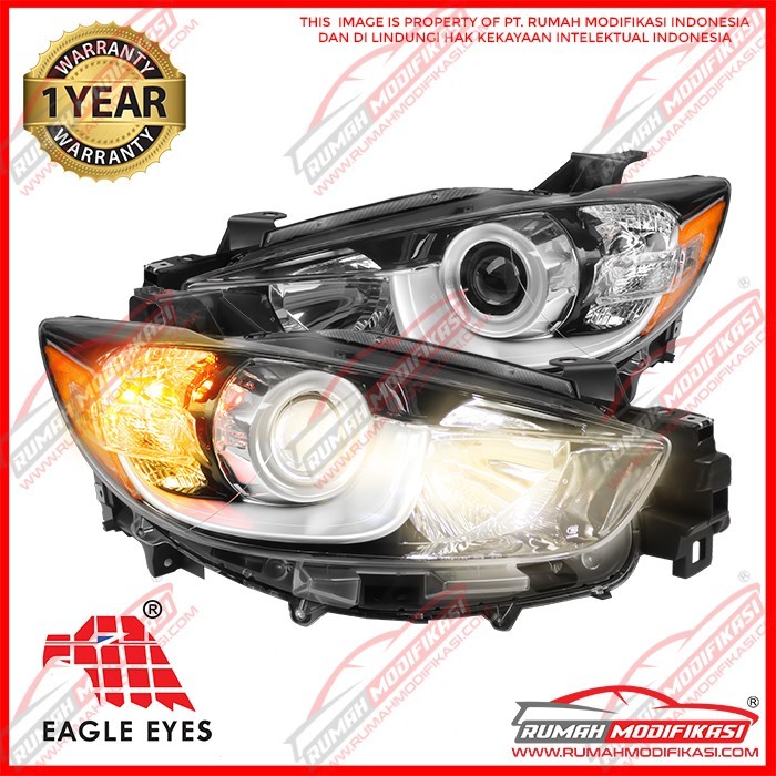 HEAD LAMP - MAZDA CX5 2013-2015 - BLACK - PROJECTOR