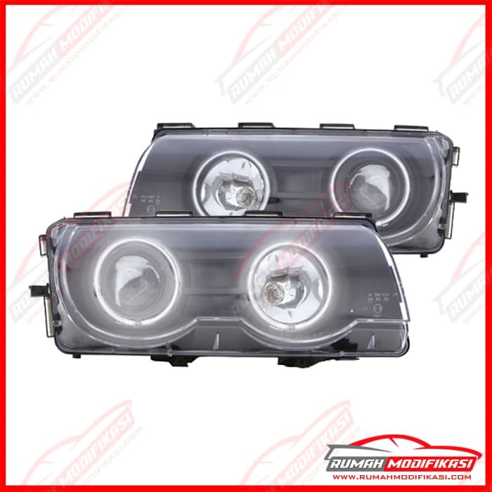 HEADLAMP - BMW E38 1999-2002 - EAGLEEYES - ANGEL EYES - BLACK