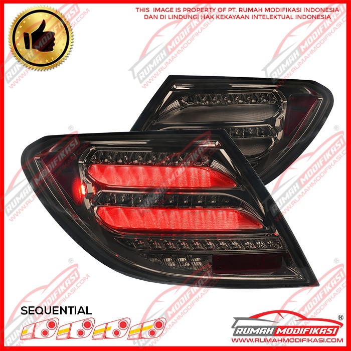 STOP LAMP - BENZ W204 C-CLASS 2007-2011 - SMOKE - LED - SEQUENTIAL
