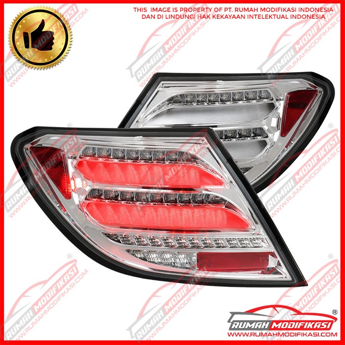STOP LAMP - BENZ W204 C-CLASS 2007-2011 - CHROME - LED - SEQUENTIAL